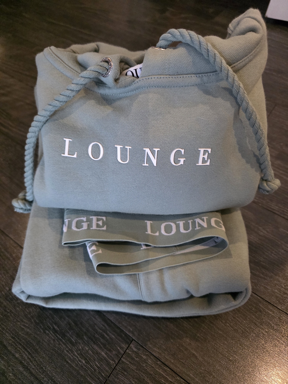 3 Piece Lounge Clothing Set In Sage Green